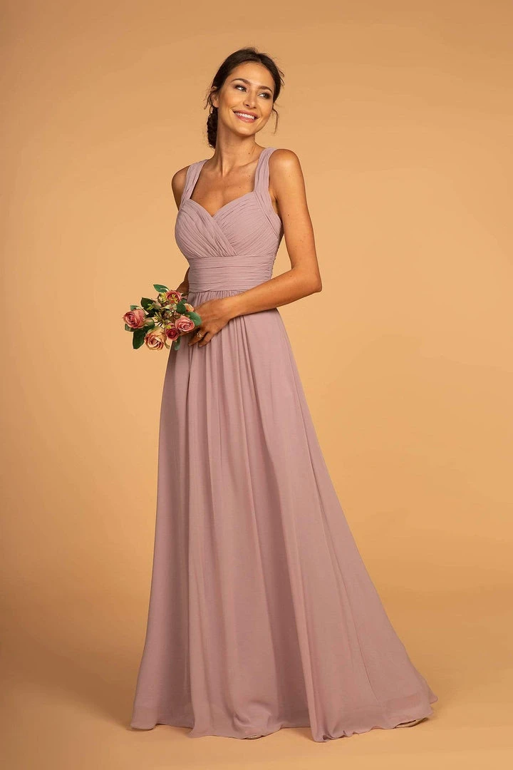 Elizabeth K - GL2608 Sleeveless Ruched-Bodice A-Line Chiffon Gown 3 Elizabeth K - GL2608 Sleeveless Ruched-Bodice A-Line Chiffon Gown