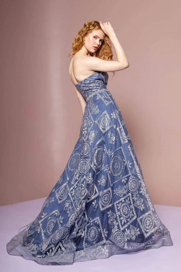 Elizabeth K - GL2650 Strapless Embellished A-line Dress 4 Elizabeth K - GL2650 Strapless Embellished A-line Dress