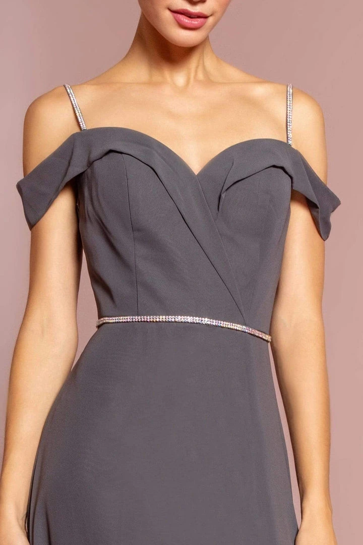 Elizabeth K - GL2665 Surplice Off Shoulder High Slit Gown 8 Elizabeth K - GL2665 Surplice Off Shoulder High Slit Gown