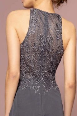 Elizabeth K - GL2680 Floral Embroidered A-Line Dress