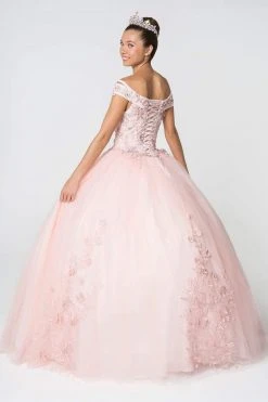 Elizabeth K - GL2802 Floral Embroidered Off Shoulder Ballgown 9 Elizabeth K - GL2802 Floral Embroidered Off Shoulder Ballgown