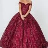 Elizabeth K - GL2803 Sequined Off-Shoulder Ballgown 1 Elizabeth K - GL2803 Sequined Off-Shoulder Ballgown