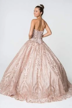 Elizabeth K - GL2806 Strapless Sweetheart Glitter Ballgown