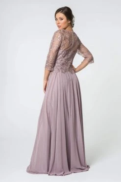 Elizabeth K - GL2810 Embroidered Bateau Chiffon A-line Gown 15 Elizabeth K - GL2810 Embroidered Bateau Chiffon A-line Gown