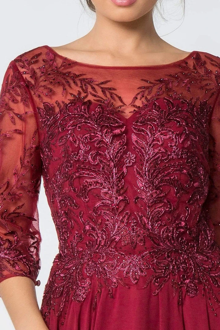 Elizabeth K - GL2810 Embroidered Bateau Chiffon A-line Gown 11 Elizabeth K - GL2810 Embroidered Bateau Chiffon A-line Gown