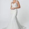 Elizabeth K - GL2815 Embroidered V-Neck Mermaid Wedding Dress 1 Elizabeth K - GL2815 Embroidered V-Neck Mermaid Wedding Dress