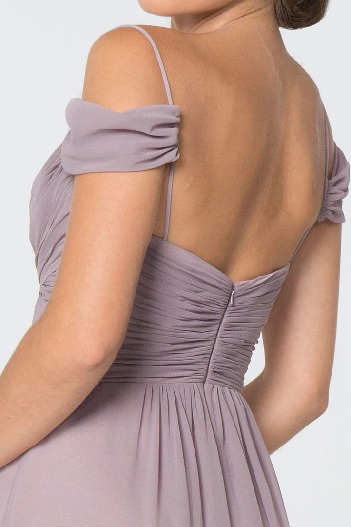 Elizabeth K - GL2824 Ruched Crisscross Bodice Chiffon Dress 6 Elizabeth K - GL2824 Ruched Crisscross Bodice Chiffon Dress