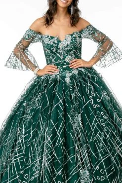 Elizabeth K - GL2911 Glitter Off-Shoulder Ballgown 14 Elizabeth K - GL2911 Glitter Off-Shoulder Ballgown