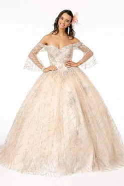 Elizabeth K - GL2911 Glitter Off-Shoulder Ballgown 19 Elizabeth K - GL2911 Glitter Off-Shoulder Ballgown