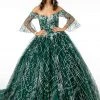 Elizabeth K - GL2911 Glitter Off-Shoulder Ballgown 2 Elizabeth K - GL2911 Glitter Off-Shoulder Ballgown