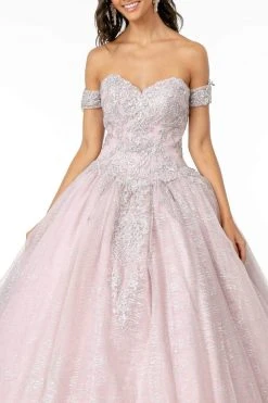 Elizabeth K - GL2914 Glitter Embellished Sweetheart Ballgown With Cape 12 Elizabeth K - GL2914 Glitter Embellished Sweetheart Ballgown With Cape