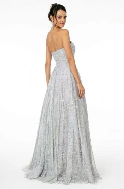 Elizabeth K - GL2921 Embellished Strapless Sweetheart A-Line Gown