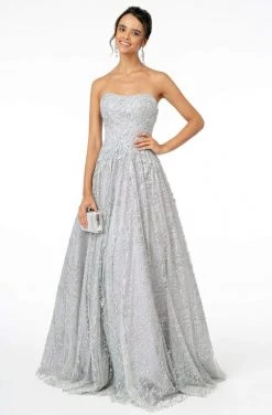 Elizabeth K - GL2921 Embellished Strapless Sweetheart A-Line Gown