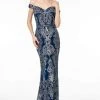 Elizabeth K - GL2922 Glitter Off-Shoulder Evening Dress 2 Elizabeth K - GL2922 Glitter Off-Shoulder Evening Dress