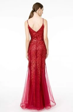 Elizabeth K - GL2939 Glitter Sequined Mermaid Evening Dress