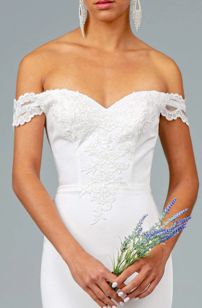 Elizabeth K - GL2958 Beaded Lace Appliqued Off Shoulder Jersey Gown 21 Elizabeth K - GL2958 Beaded Lace Appliqued Off Shoulder Jersey Gown