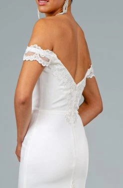 Elizabeth K - GL2958 Beaded Lace Appliqued Off Shoulder Jersey Gown 41 Elizabeth K - GL2958 Beaded Lace Appliqued Off Shoulder Jersey Gown