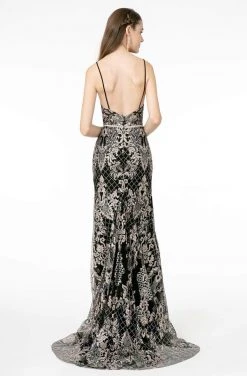 Elizabeth K - GL2990 Jeweled Deep V-Neck Sheath Dress 15 Elizabeth K - GL2990 Jeweled Deep V-Neck Sheath Dress