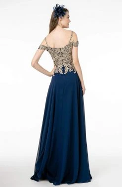 Elizabeth K - GL2998 Embroidered Sweetheart Chiffon A-Line Gown