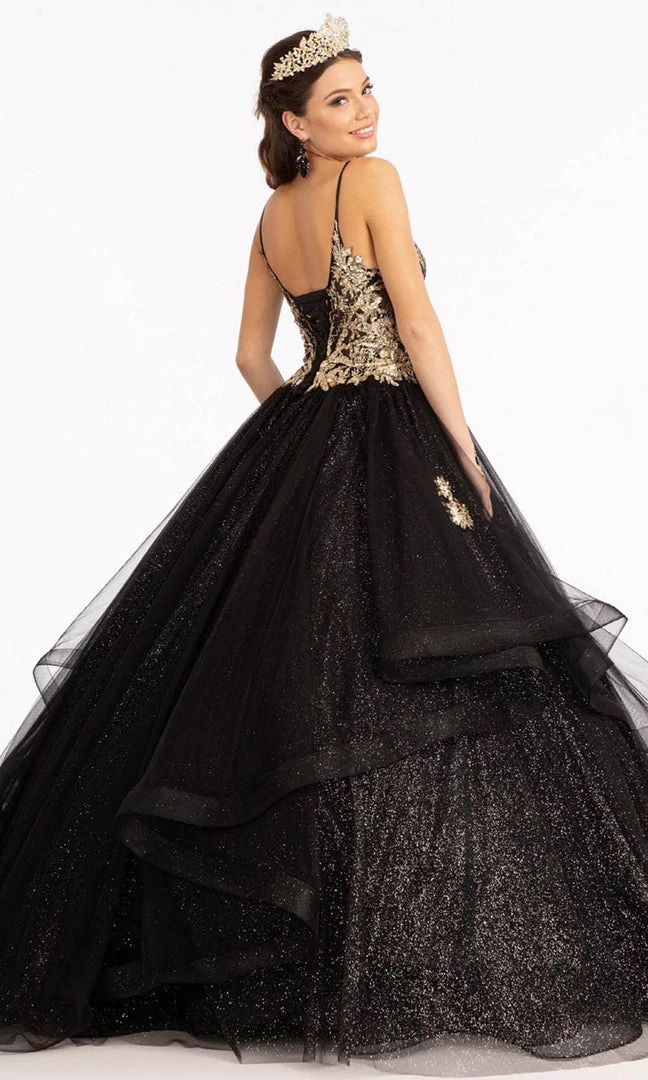 Elizabeth K GL3021 - Sleeveless Plunging V-neck Ballgown 4 Elizabeth K GL3021 - Sleeveless Plunging V-neck Ballgown