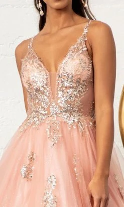 Elizabeth K GL3021 - Sleeveless Plunging V-neck Ballgown 20 Elizabeth K GL3021 - Sleeveless Plunging V-neck Ballgown