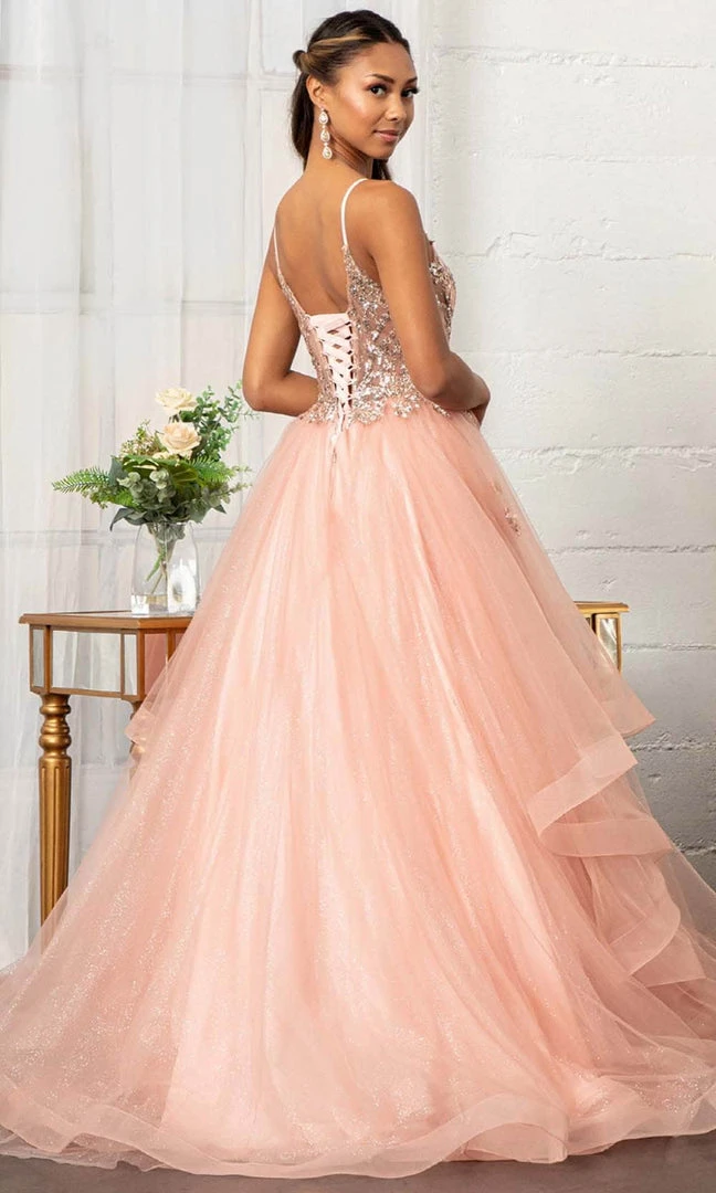 Elizabeth K GL3021 - Sleeveless Plunging V-neck Ballgown 8 Elizabeth K GL3021 - Sleeveless Plunging V-neck Ballgown