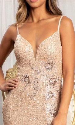 Elizabeth K GL3023 - Sequined Cutout Evening Gown 24 Elizabeth K GL3023 - Sequined Cutout Evening Gown