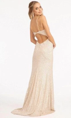 Elizabeth K GL3023 - Sequined Cutout Evening Gown 15 Elizabeth K GL3023 - Sequined Cutout Evening Gown