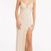 Elizabeth K GL3023 - Sequined Cutout Evening Gown 2 Elizabeth K GL3023 - Sequined Cutout Evening Gown