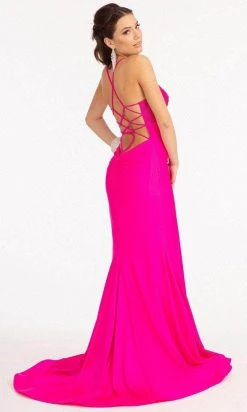 Elizabeth K GL3035 - Lace Up Back Mermaid Prom Dress