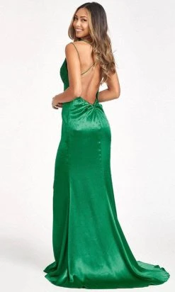 Elizabeth K GL3038 - Crisscrossed Back Evening Gown