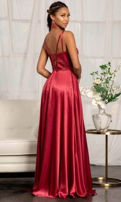 Elizabeth K GL3039 - Beaded Sweetheart A- Line Dress