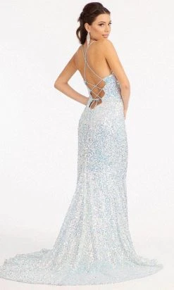 Elizabeth K GL3051 - Sleeveless Sequined Evening Gown 15 Elizabeth K GL3051 - Sleeveless Sequined Evening Gown