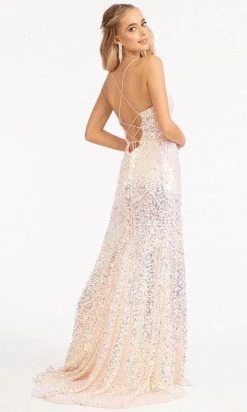 Elizabeth K GL3051 - Sleeveless Sequined Evening Gown 19 Elizabeth K GL3051 - Sleeveless Sequined Evening Gown