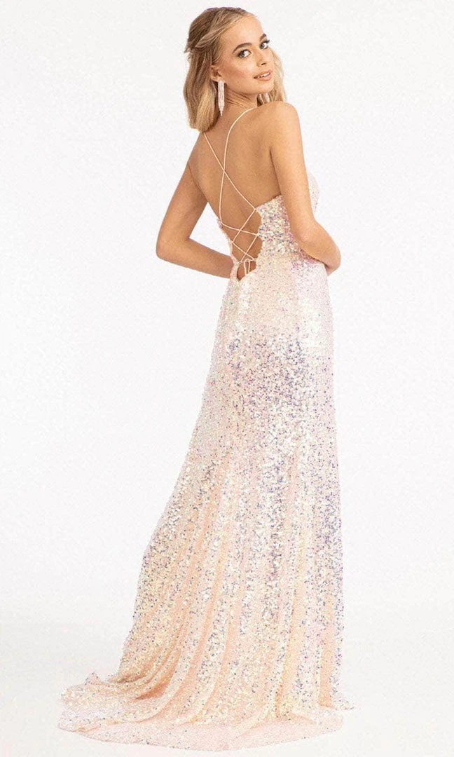 Elizabeth K GL3051 - Sleeveless Sequined Evening Gown 8 Elizabeth K GL3051 - Sleeveless Sequined Evening Gown