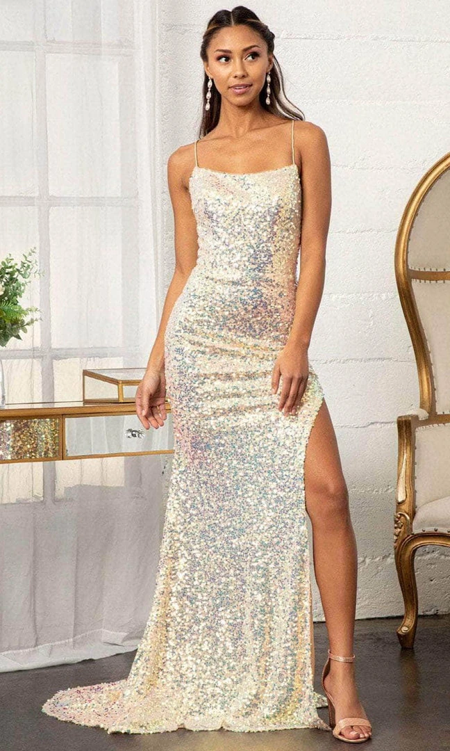 Elizabeth K GL3051 - Sleeveless Sequined Evening Gown 11 Elizabeth K GL3051 - Sleeveless Sequined Evening Gown