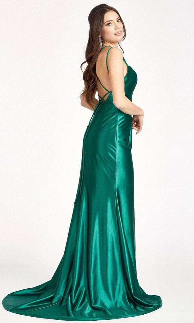 Elizabeth K GL3061 - Lace Up Satin Evening Dress 8 Elizabeth K GL3061 - Lace Up Satin Evening Dress