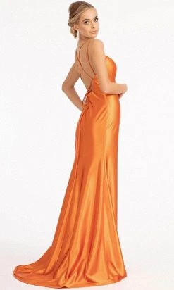Elizabeth K GL3061 - Lace Up Satin Evening Dress 32 Elizabeth K GL3061 - Lace Up Satin Evening Dress