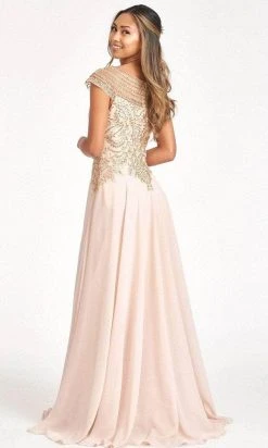 Elizabeth K GL3065 - Embroidered Scoop Formal Gown