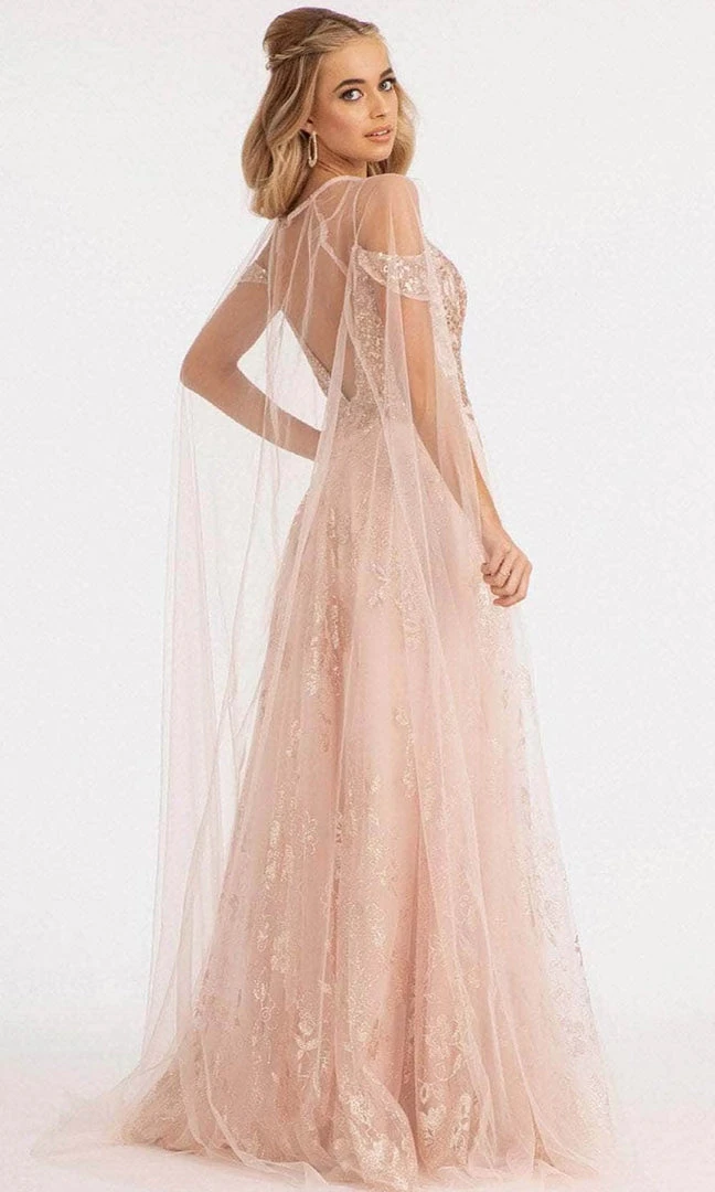 Elizabeth K GL3070 - Draping Sleeves Formal Gown 6 Elizabeth K GL3070 - Draping Sleeves Formal Gown