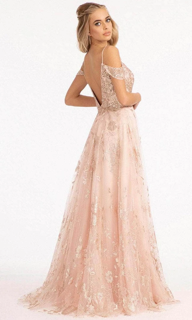 Elizabeth K GL3070 - Draping Sleeves Formal Gown 4 Elizabeth K GL3070 - Draping Sleeves Formal Gown