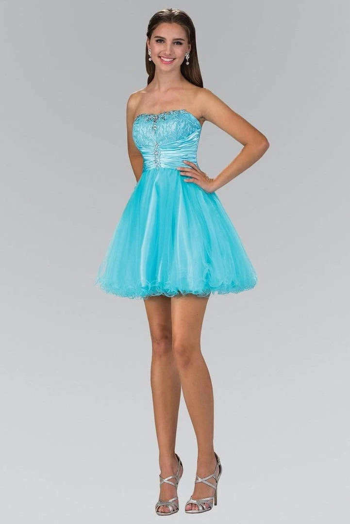 Elizabeth K - GS1345 Jeweled Strapless Lace-up Back Cocktail Dress 7 Elizabeth K - GS1345 Jeweled Strapless Lace-up Back Cocktail Dress