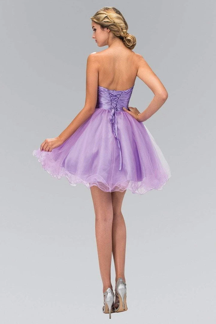 Elizabeth K - GS1350 Strapless Ruched Satin Empire Waist Dress 4 Elizabeth K - GS1350 Strapless Ruched Satin Empire Waist Dress