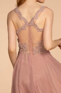 Elizabeth K - GS1619 Sleeveless Embroidered Vneck Chiffon A-line Dress 9 Elizabeth K - GS1619 Sleeveless Embroidered Vneck Chiffon A-line Dress