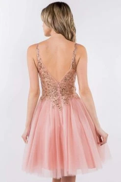 Elizabeth K - GS1967 Short Sequined A-Line Dress