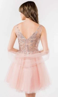 Elizabeth K - GS1968 Glitter Ornate A-Line Short Dress 25 Elizabeth K - GS1968 Glitter Ornate A-Line Short Dress