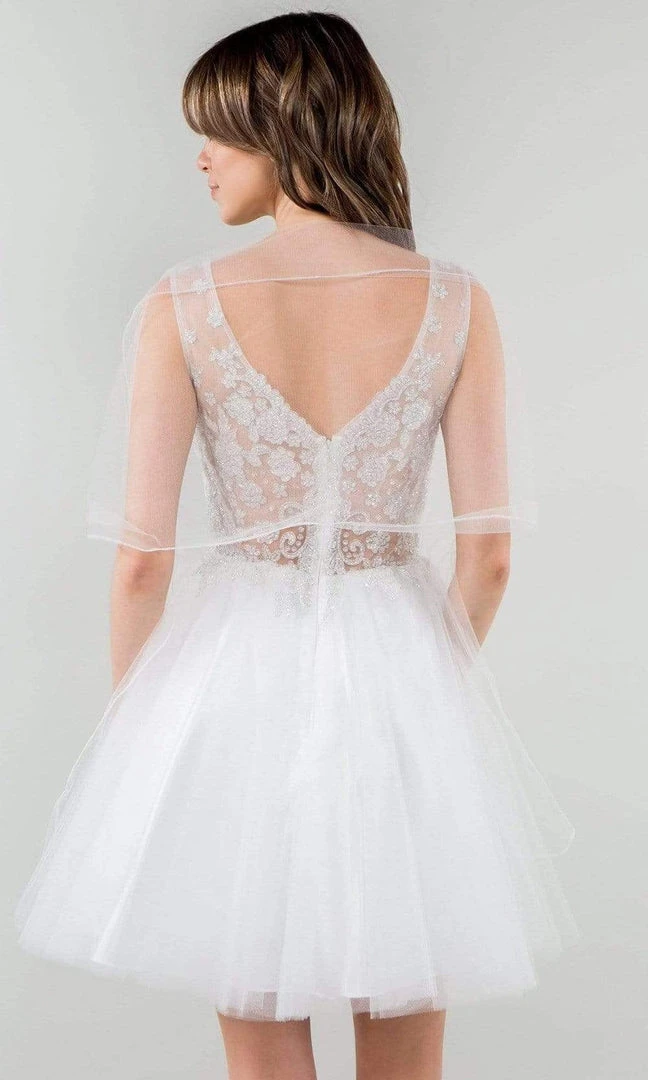 Elizabeth K - GS1968 Glitter Ornate A-Line Short Dress 19 Elizabeth K - GS1968 Glitter Ornate A-Line Short Dress