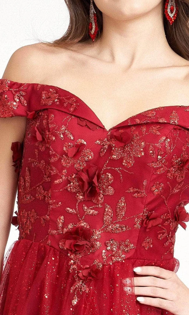 Elizabeth K GS1978 - Sweetheart Glitter Cocktail Dress 5 Elizabeth K GS1978 - Sweetheart Glitter Cocktail Dress