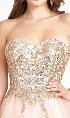 Elizabeth K GS1980 - Sequin Applique A-Line Cocktail Dress 24 Elizabeth K GS1980 - Sequin Applique A-Line Cocktail Dress