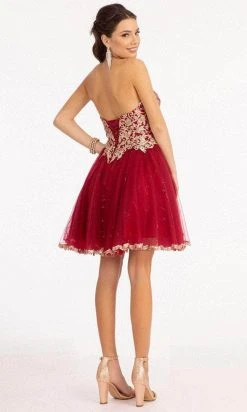 Elizabeth K GS1980 - Sequin Applique A-Line Cocktail Dress 27 Elizabeth K GS1980 - Sequin Applique A-Line Cocktail Dress